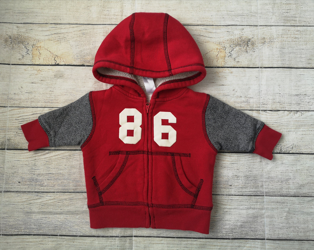 George 0-3M Fleece Lined Hooded Sweater