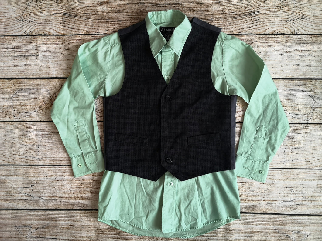 George 6/7 LS Sleeve Dress Shirt and Vest