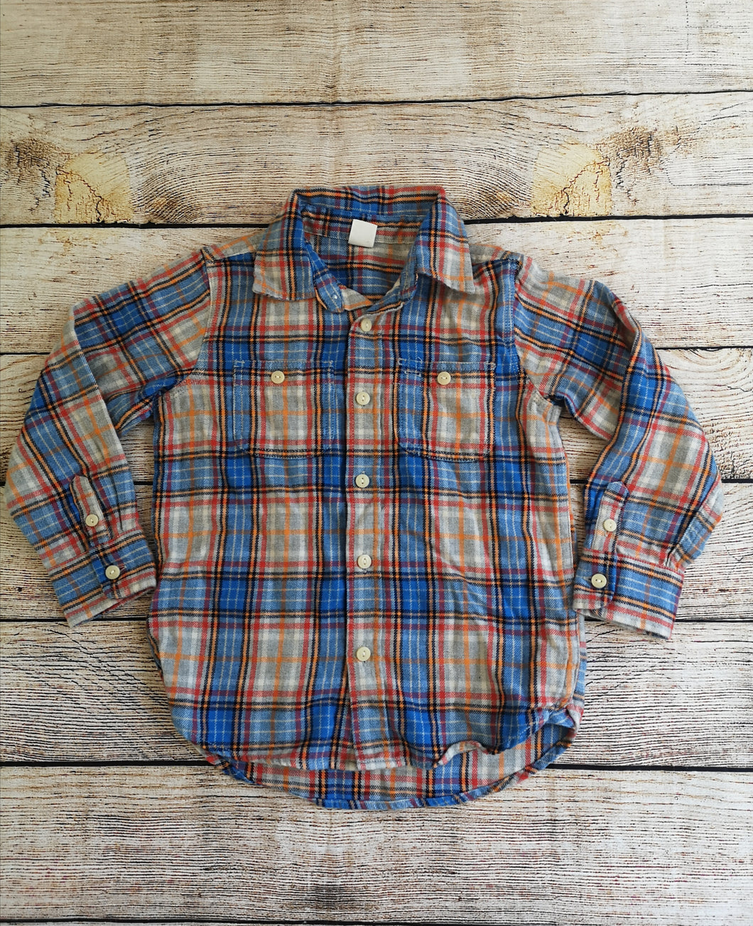 GAP 5 LS Thick Plaid Shirt