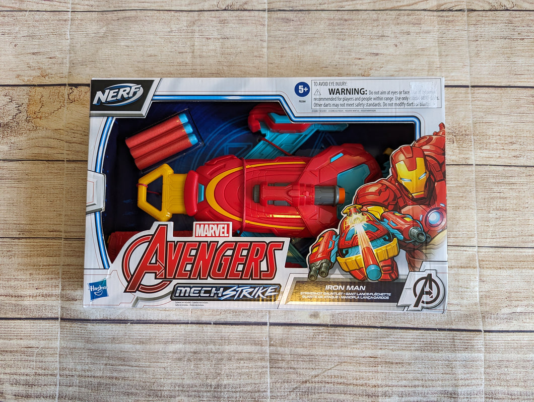 NERF Marvel Avengers Mech Strike Iron Man Strikeshot Gauntlet