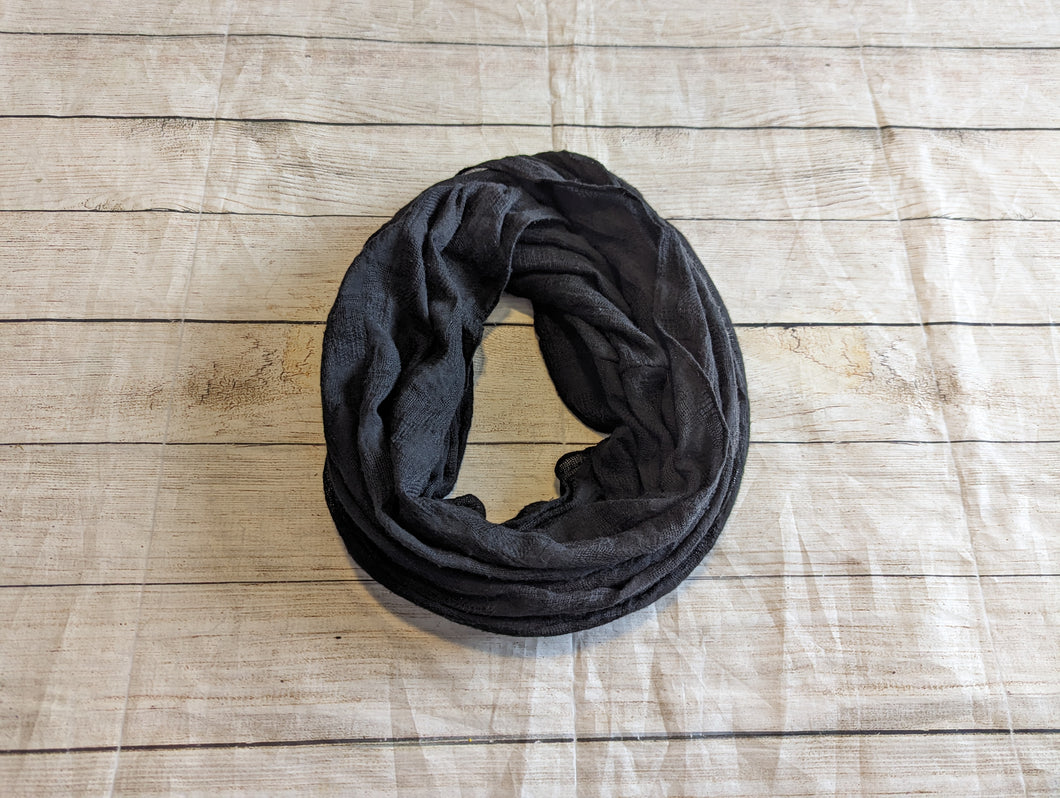 Womens Black Infinity Scarf