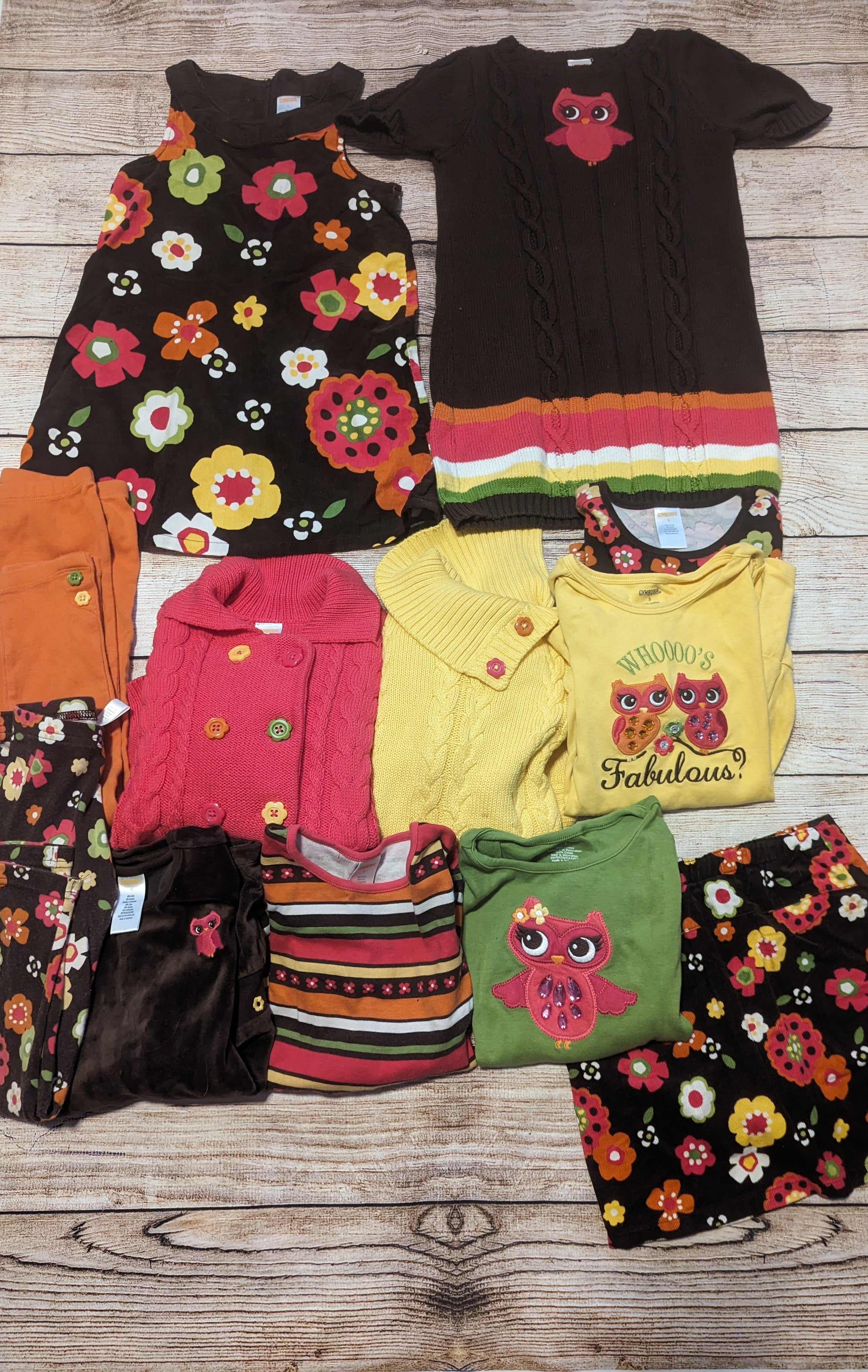 Gymboree 5/6 Owl Clothing Bundle