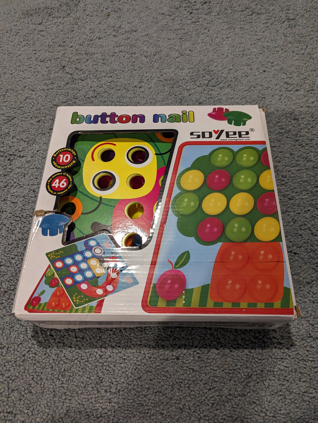 Button Nail Peg Board