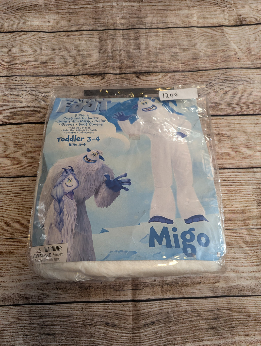 Yeti 3-4 Toddler Costume