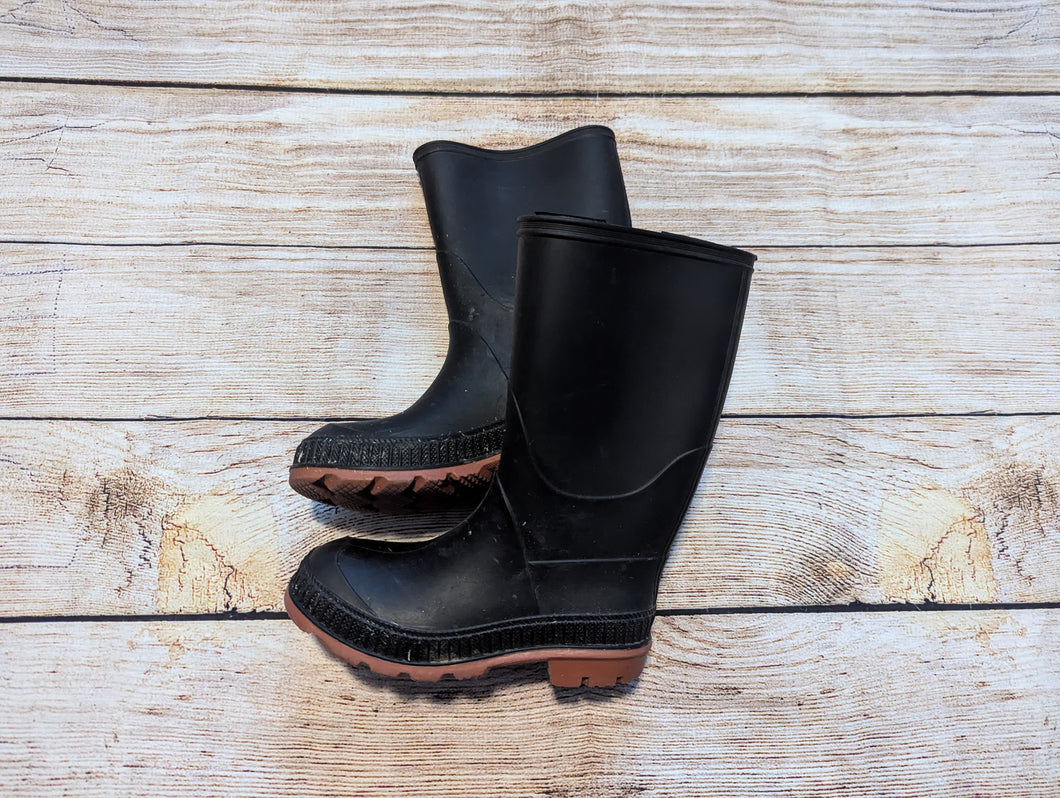 Black 12 Youth Rubber Boots