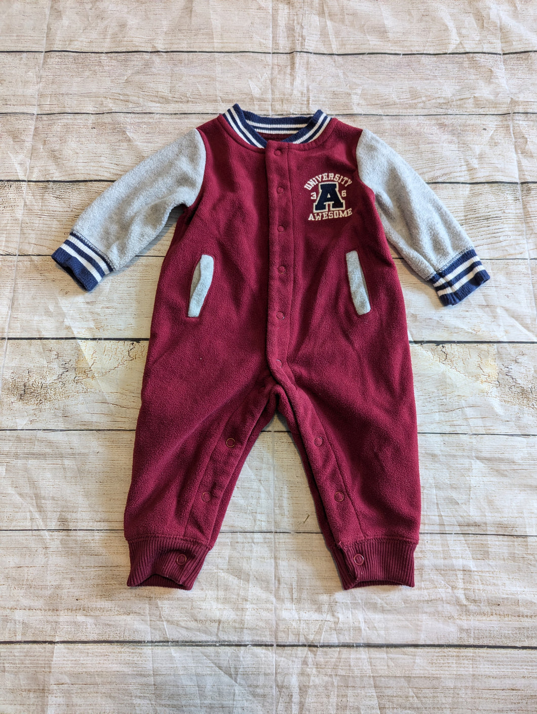 Carters 3M Fleece Button Up Outfit