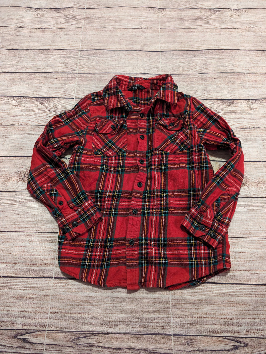 George 7/8 Button Up Plaid Shirt