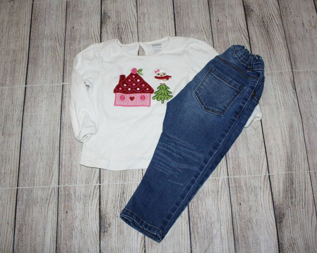 2PC 12-18m Shirt and Jeans Outfit