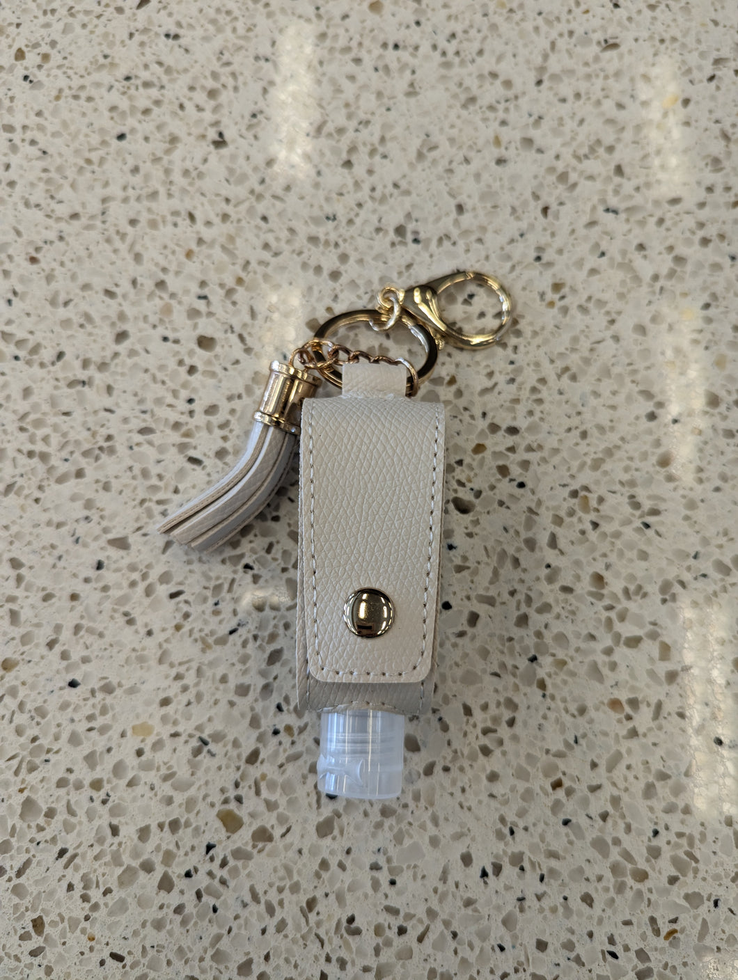 Santizer Holder Keychain-Cream